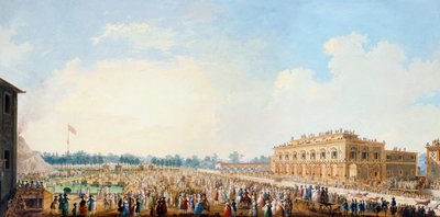 Viering in Cascine ter ere van Ferdinand III, Berberse race voor het Casino door Giuseppe Maria Terreni