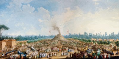 Viering bij de Cascine ter ere van Ferdinand III, De vulkaan door Giuseppe Maria Terreni