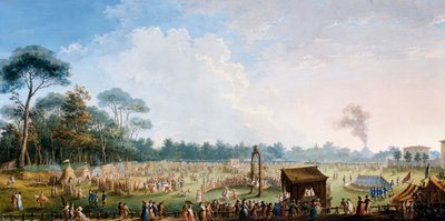 Viering in de Cascine ter ere van Ferdinand III, Spelen in de weide van de Grote Eik door Giuseppe Maria Terreni