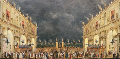 Italië, Florence, Festival bij Cascine ter ere van Ferdinand III van Lotharingen door Giuseppe Maria Terreni