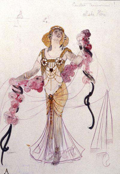 Mata Hari kostuum ontworpen door Giuseppe Palanti (1881-1946) in 1912 voor het bal 