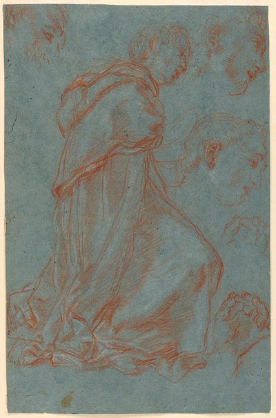 Studies voor een Knielende Monnik door Giuseppe Passeri