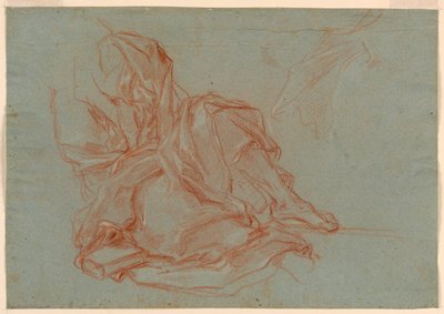 Studies voor een Jonge Man, Draperie door Giuseppe Passeri