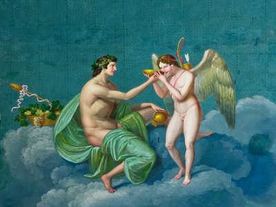 Bacchus en Cupido, c.1830 door Giuseppe Patania
