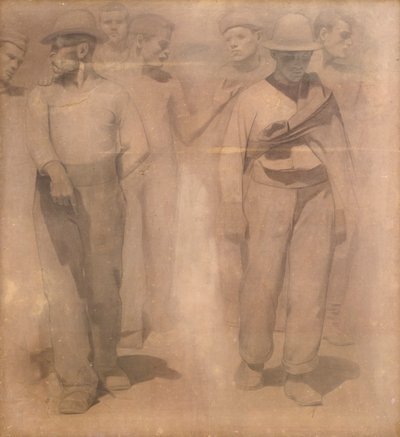 Cartoon voor De Vierde Staat door Giuseppe Pellizza da Volpedo