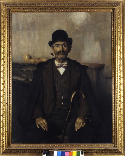 Giuseppe Giani, de bemiddelaar (Portret van Giuseppe Giani de bemiddelaar). Schilderij door Giovanni Pellizza da Volpedo (1868-1907) door Giuseppe Pellizza da Volpedo