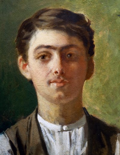 Zelfportret als jonge man door Giuseppe Pellizza da Volpedo