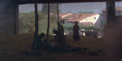 De schuur door Giuseppe Pellizza da Volpedo