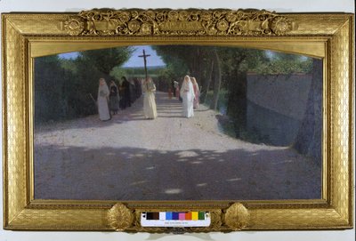 De processie door Giuseppe Pellizza da Volpedo