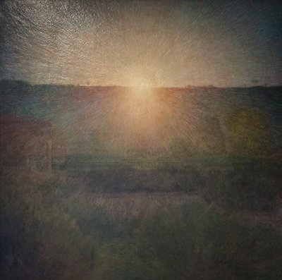 De opkomende zon door Giuseppe Pellizza da Volpedo