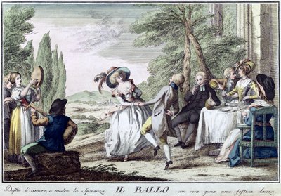 Il Ballo De Dans, 1790 door Giuseppe Piattoli