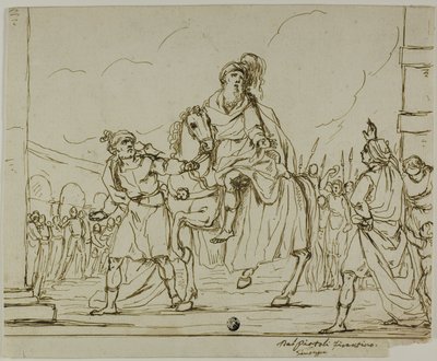 De triomf van Mordechai door Giuseppe Piattoli