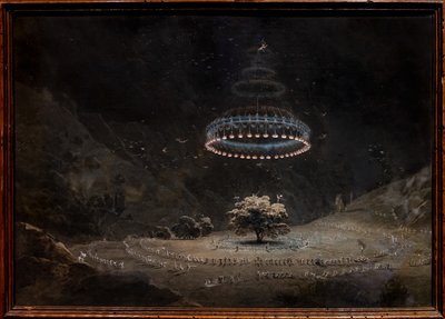 De walnotenboom in Benevento (de heksensabbat) door Giuseppe Pietro Bagetti