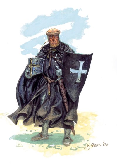 Een Soldaat van de Orde van Sint-Jan van Jeruzalem (Hospitaalridders) door Giuseppe Rava