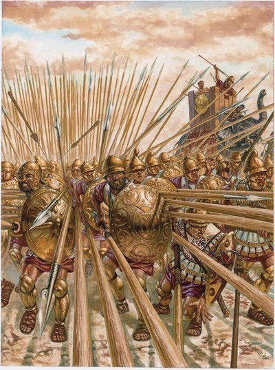 Oud Griekenland: de Epirotische falanx van Pyrrhus I (378-272 v.Chr.) - Illustratie door Giuseppe Rava door Giuseppe Rava