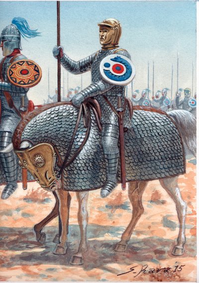 Cataphract en Clibanarii van het Laat-Romeinse Rijk door Giuseppe Rava