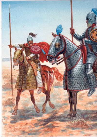 Cataphract en Clibanarii van het Laat-Romeinse Rijk door Giuseppe Rava