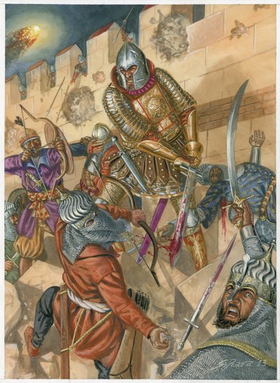 Dood van Constantijn XI Palaiologos en de val van Constantinopel door Giuseppe Rava