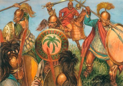 Punic Oorlog: Carthaagse Zware Infanterie - Illustratie door Giuseppe Rava door Giuseppe Rava