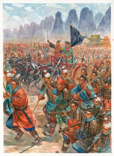Het leger van de eerste keizer van Qin door Giuseppe Rava