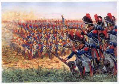 De Keizerlijke Garde van Napoleon I (1769-1821) bij de Slag bij Waterloo door Giuseppe Rava