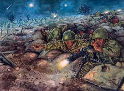 De slag bij Dien Bien Phu tussen het Franse leger en dat van de Viet Minh door Giuseppe Rava