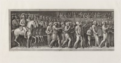 De intocht van de Fransen in Milaan, 15 mei 1796 door Giuseppe Rosaspina, after Andrea Appiani