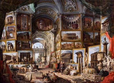 Het oude Rome, circa 1754/57 (Olieverf op doek) door Giuseppe & Salvi Nicola (1697-1751) Pannini