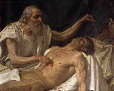 St. Sebastian (detail) door Giuseppe Sciuti