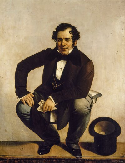 Zelfportret door Giuseppe Tominz (1790-1866) door Giuseppe Tominz
