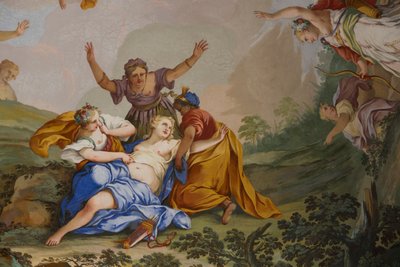 Voorstellingen van de mythe van Diana, door Domenico en Giuseppe Valeriani, fresco door Giuseppe and Valeriani Domenico Valeriani