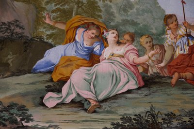 Voorstellingen van de mythe van Diana, door Domenico en Giuseppe Valeriani, fresco door Giuseppe and Valeriani Domenico Valeriani