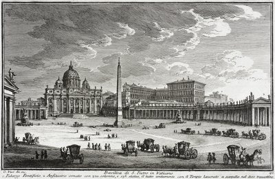 Basiliek van Sint-Pieter, Vaticaan, ca. 1753 door Giuseppe Vasi