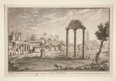 Deel van Campo Vaccino door Giuseppe Vasi