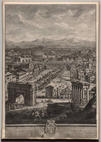 Het Campo Vaccino door Giuseppe Vasi
