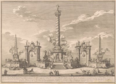 De Prima Macchina voor de Chinea van 1752: Een Deliziosa Verwijzend naar Villa Carl