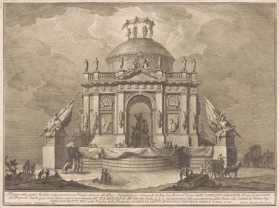 De Prima Macchina voor de Chinea van 1773: De Tempel van Vrede, 1773 door Giuseppe Vasi