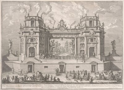 De Seconda Macchina voor de Chinea van 1761: Een Magnifiek Theater door Giuseppe Vasi