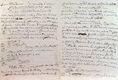 Handgeschreven brief van Giuseppe Verdi aan Aida librettist Antonio Ghislanzoni door Giuseppe Verdi