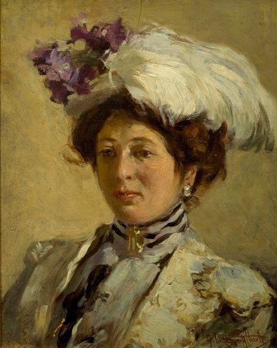Portret van gravin Ida Antonio Zeno door Giuseppe Vizzotto Alberti