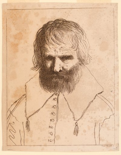 Hoofd van een man door Giuseppe Zocchi