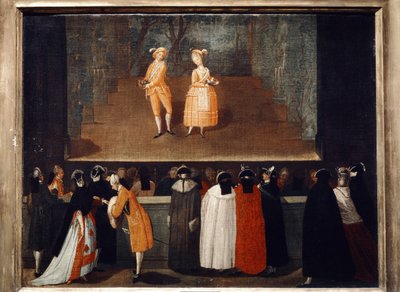 OPERA: Intermezzo, eind 18e eeuw (olieverf) door Giuseppe de Albertis