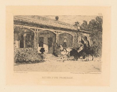 Thuiskomst van de wandelrit door Giuseppe de Nittis
