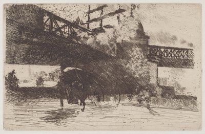 Gezicht genomen in Londen door Giuseppe de Nittis