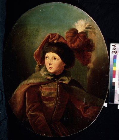 Portret van de dwerg Bi-Bi door Giuseppe or Josef Grassi