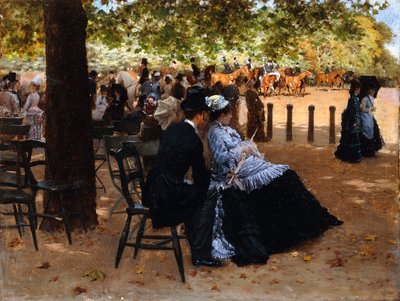 Op de renbaan door Giuseppe or Joseph de Nittis