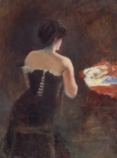 Achterkant van een Dame door Giuseppe or Joseph de Nittis