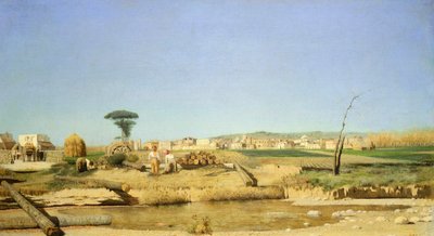 Boerderij nabij Napels door Giuseppe or Joseph de Nittis