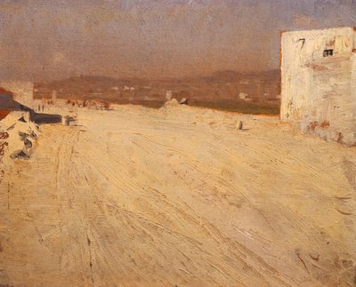 Landschap in de zon door Giuseppe or Joseph de Nittis