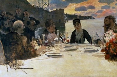 Lunch in Posillipo, c.1879 door Giuseppe or Joseph de Nittis